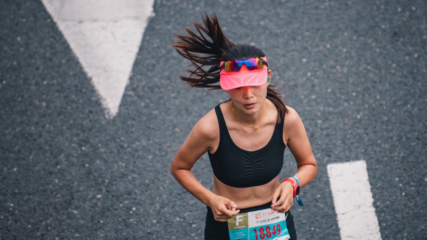 Runner on race day